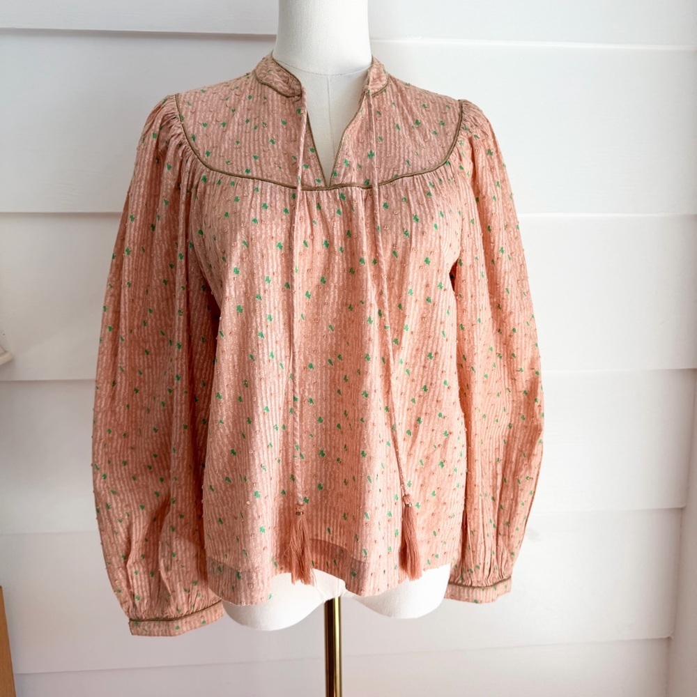 Joie Kenna Long Sleeve Cotton Top XS - Picture 4 of 9